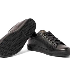 TOM FORD WARWICK GRAINED LEATHER SNEAKER